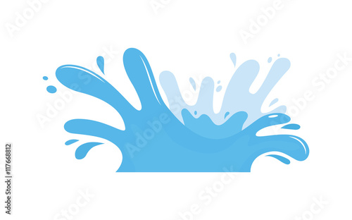 Fotografie, Obraz vector illustration water splash