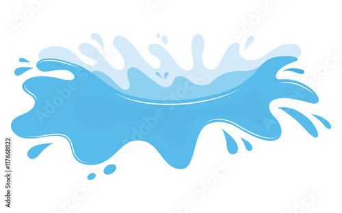 Canvas Print vector illustration water splash