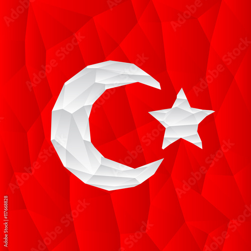 polygonal turkish flag