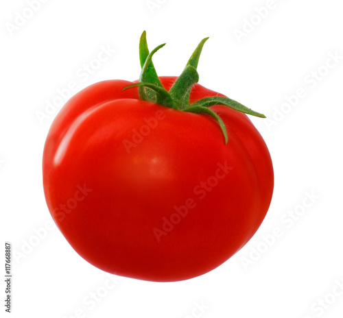 Red tomato on isolated background