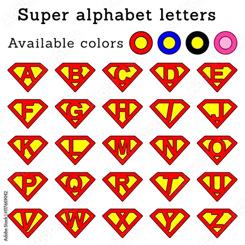 Superman letters rounded photo