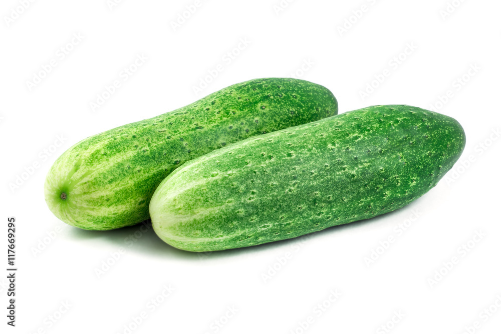 fresh cucumbers isolated on white background fresh cucumbers isolated on white background