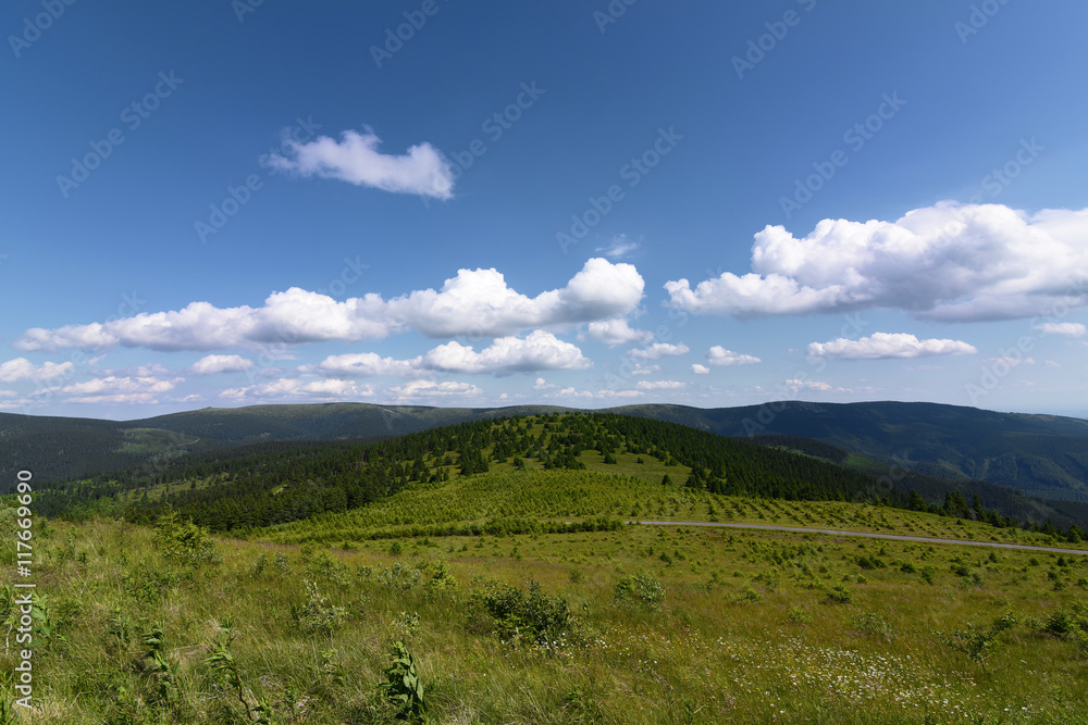 Jeseniky mountains in nice summer day