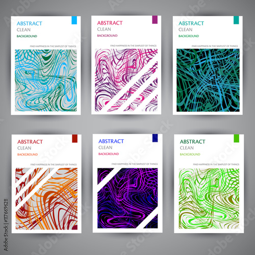 Set of Abstract background templates, retro style