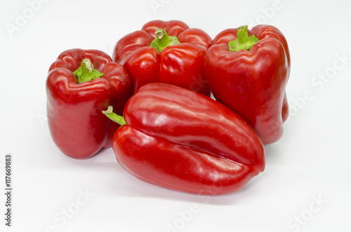 fresh pepper on a white background