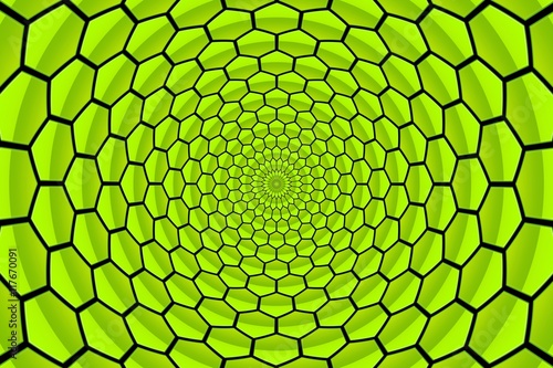 twirl abstract green honeyc...