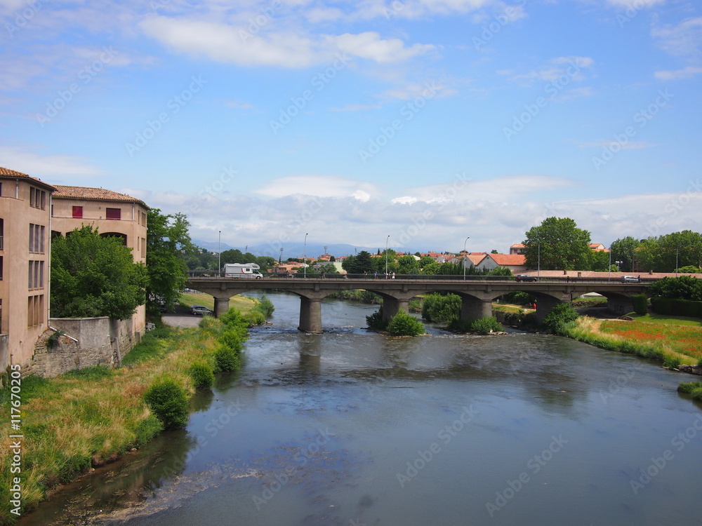 Bridge over River Aude in Carcassonne