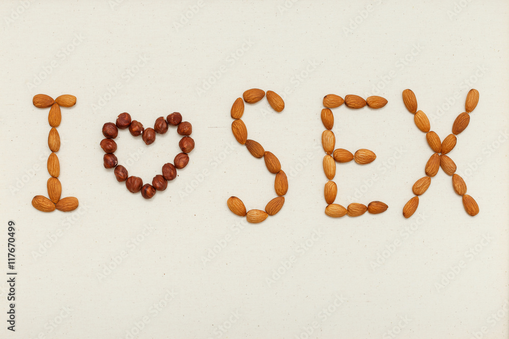 Love heart, composition food background. Top view, flat lay Love heart, composition food background. Top view, flat lay