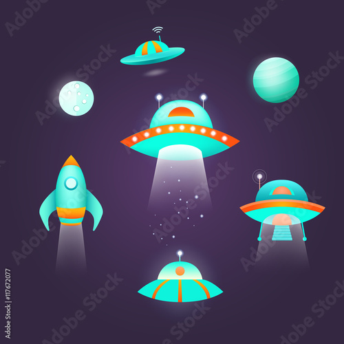 Space icon set