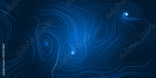 energy trails abstract with curved lines.