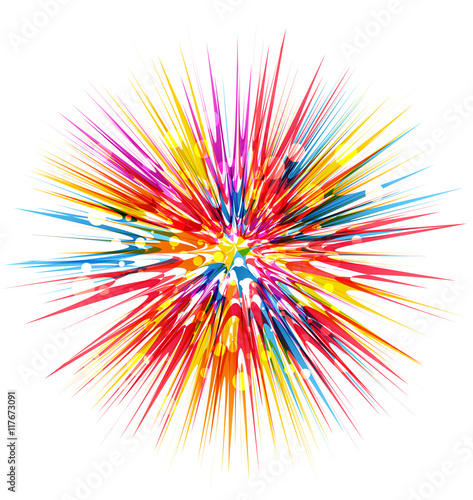 Colorful abstract burst
