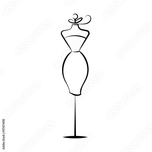 dummy dress hand drawing illustration vector