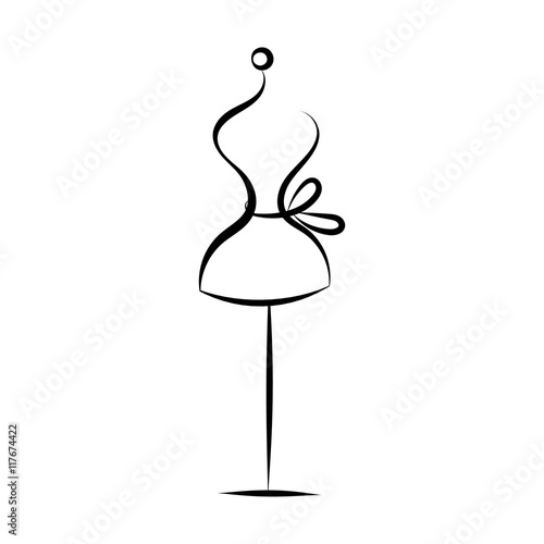 dummy dress hand drawing