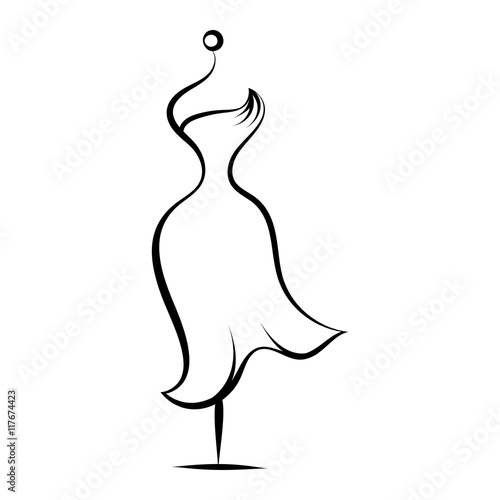dummy dress hand drawing illustration vector