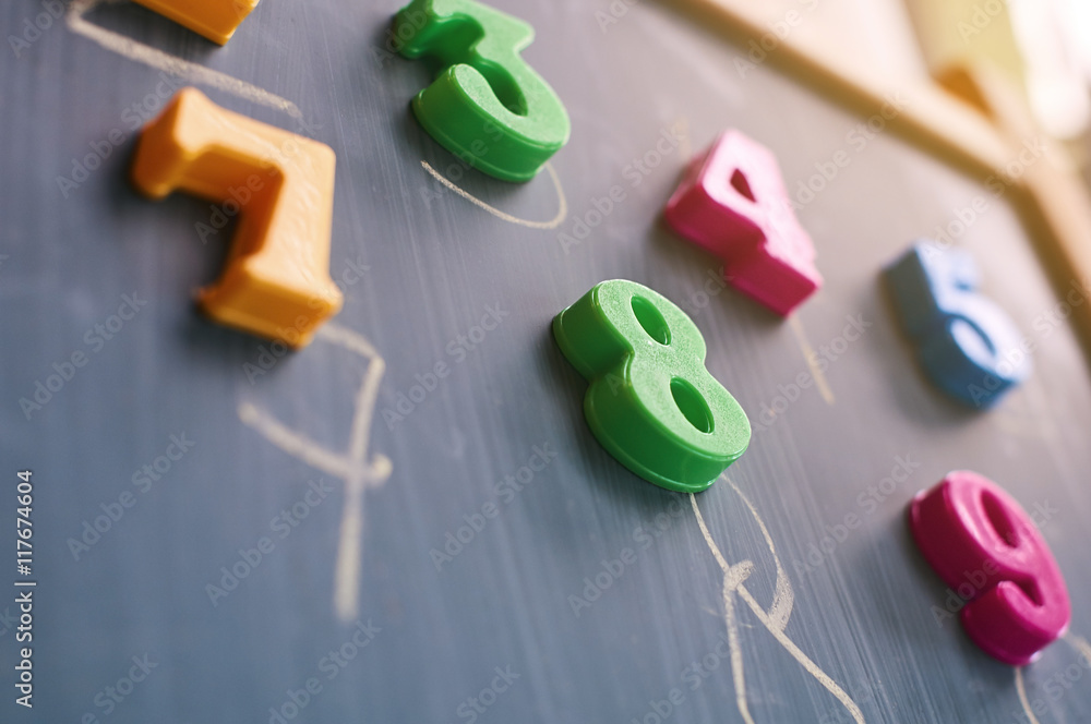 Learning numbers on a blackboard