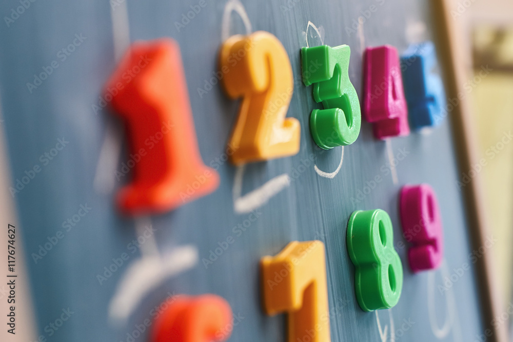 Learning numbers on a blackboard