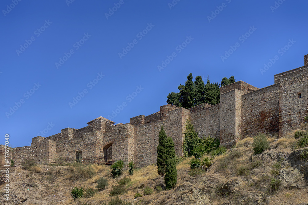 antigua alcazaba árabe de la ciudad de Málaga, Andalucía antigua alcazaba árabe de la ciudad de Málaga, Andalucía