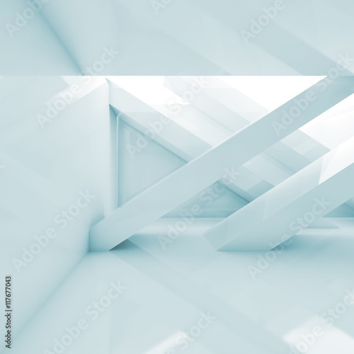 Abstract 3d room interior square background