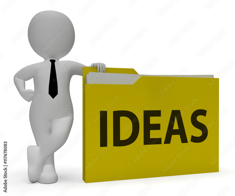 Ideas Folder Means Office Contemplate 3d Rendering Ideas Folder Means Office Contemplate 3d Rendering