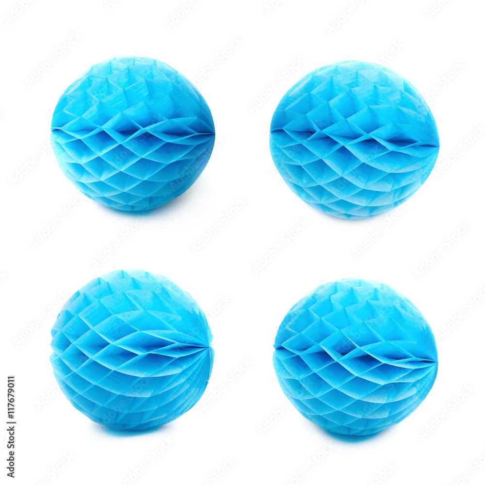 Honeycomb pom-pom ball decoration isolated Honeycomb pom-pom ball decoration isolated