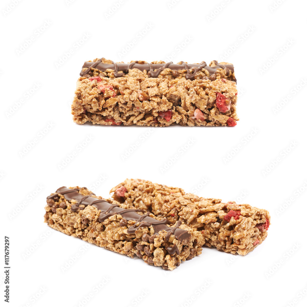 Nutrient chewy grains bars isolated Nutrient chewy grains bars isolated