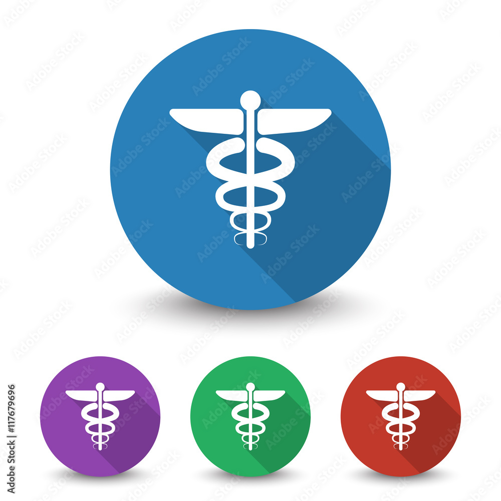 White Medical Symbol icon in different colors set White Medical Symbol icon in different colors set