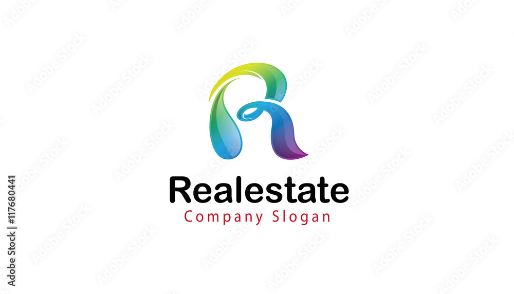 Fototapeta premium Real Estate Logo Design Illustration