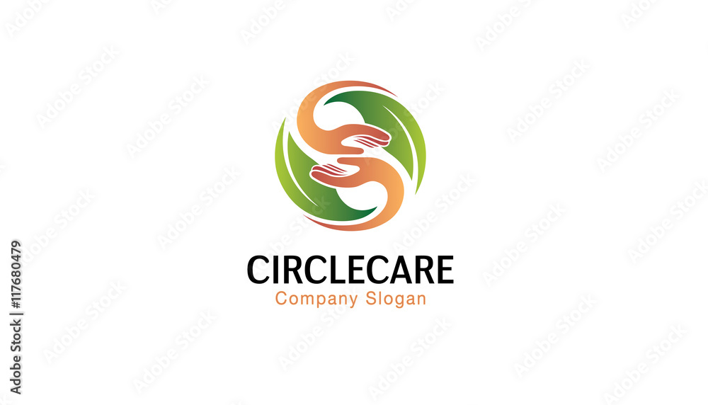 Circle Care Logo Design Illustration Circle Care Logo Design Illustration