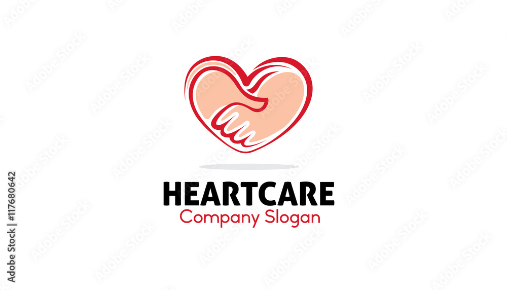  Heart Care Logo Design Illustration