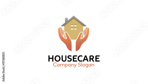 House Care Logo Design Illustration