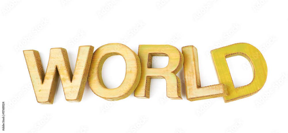 Word made of wooden letters isolated Word made of wooden letters isolated
