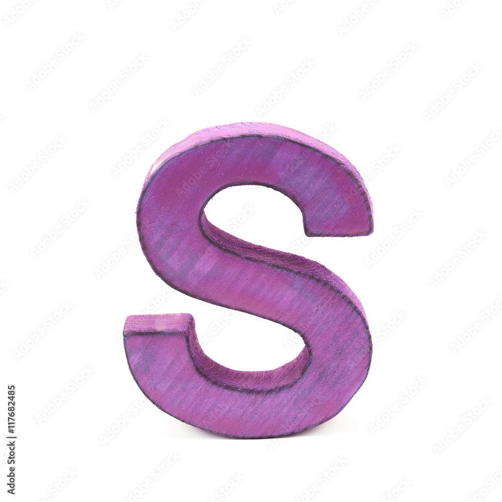 Single sawn wooden letter isolated Single sawn wooden letter isolated