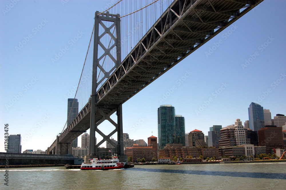 Closeup of the San Francisco-Oakland Bay Bridge