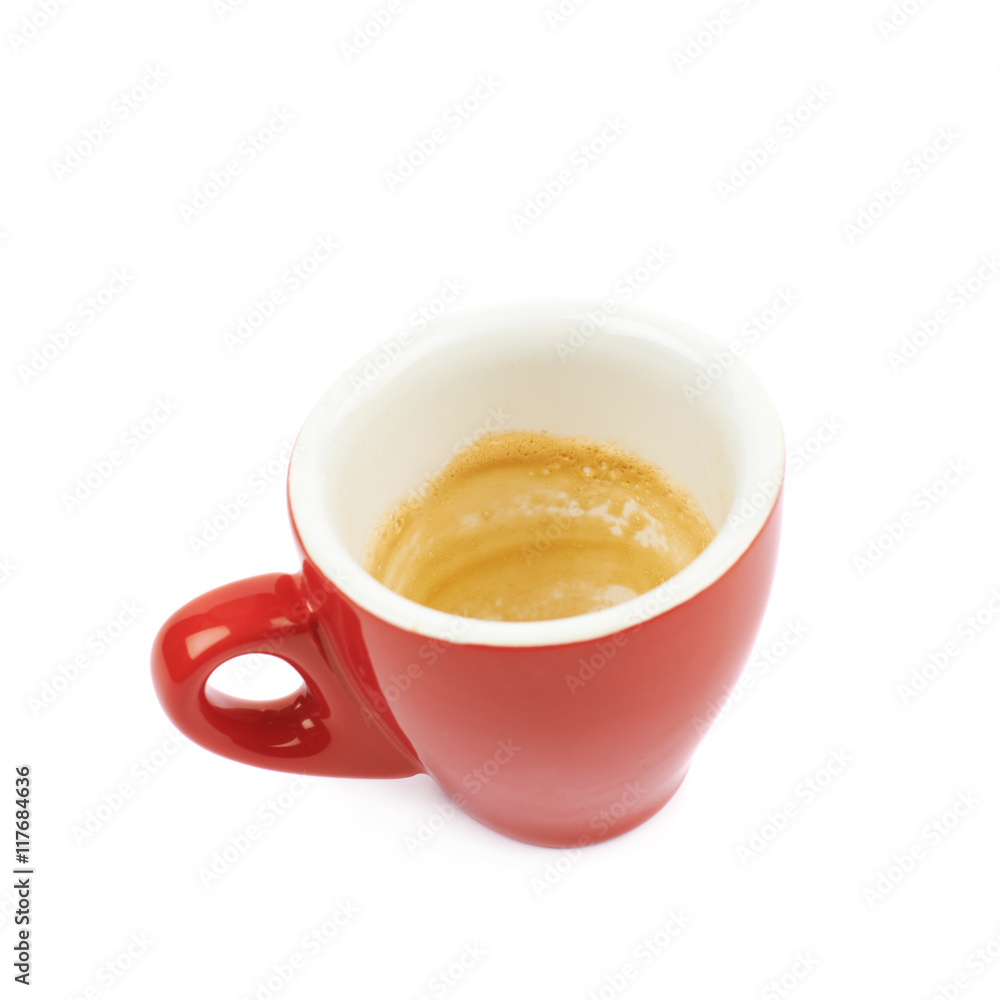 Naklejka premium Finished espresso cup isolated