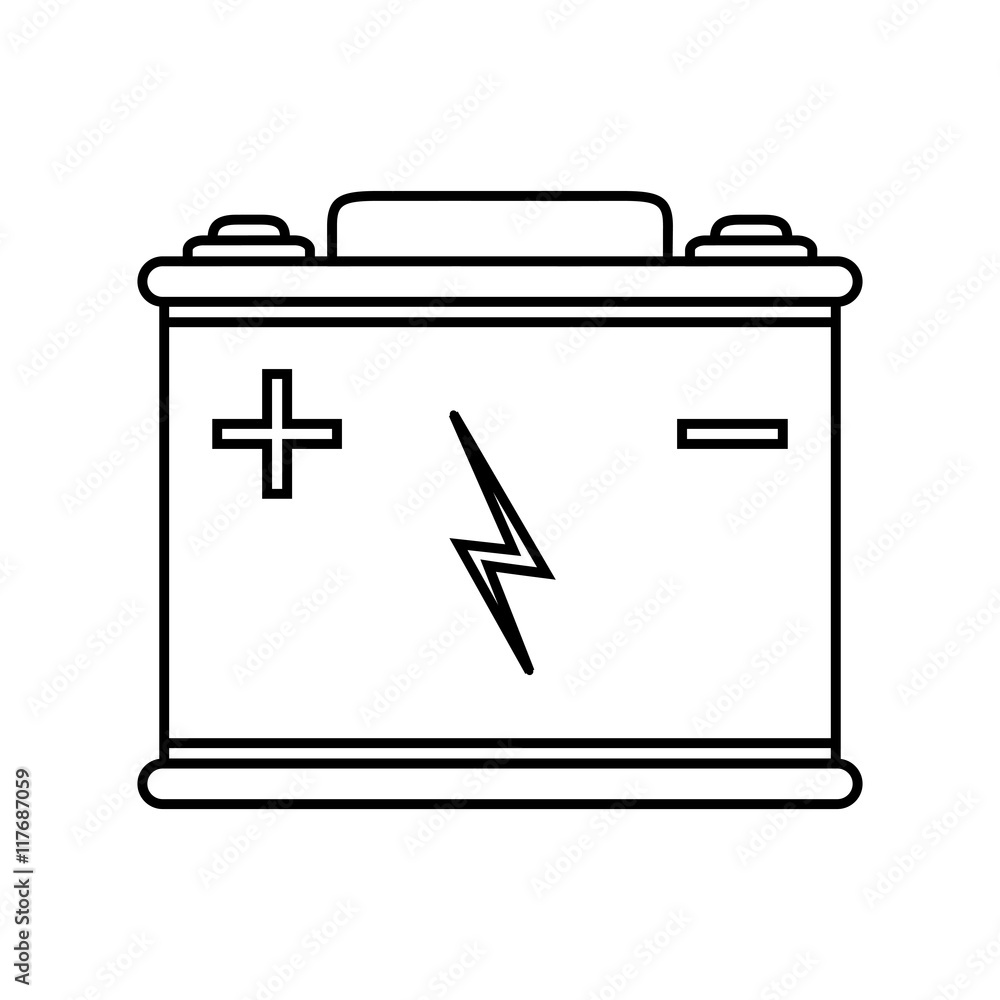 battery car power energy technology icon. Isolated and flat illustration. Vector graphic battery car power energy technology icon. Isolated and flat illustration. Vector graphic