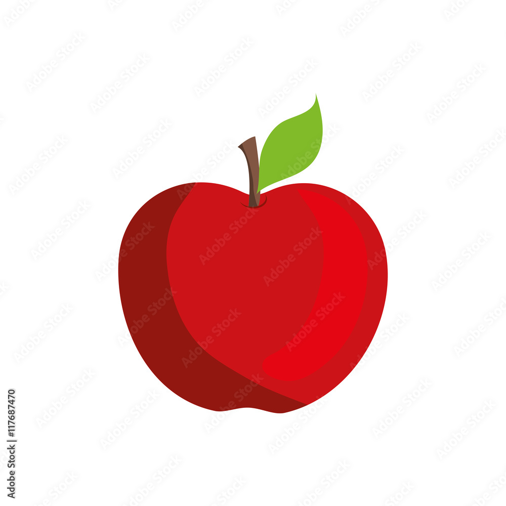 apple fruit healthy food icon. Isolated and flat illustration. Vector graphic apple fruit healthy food icon. Isolated and flat illustration. Vector graphic