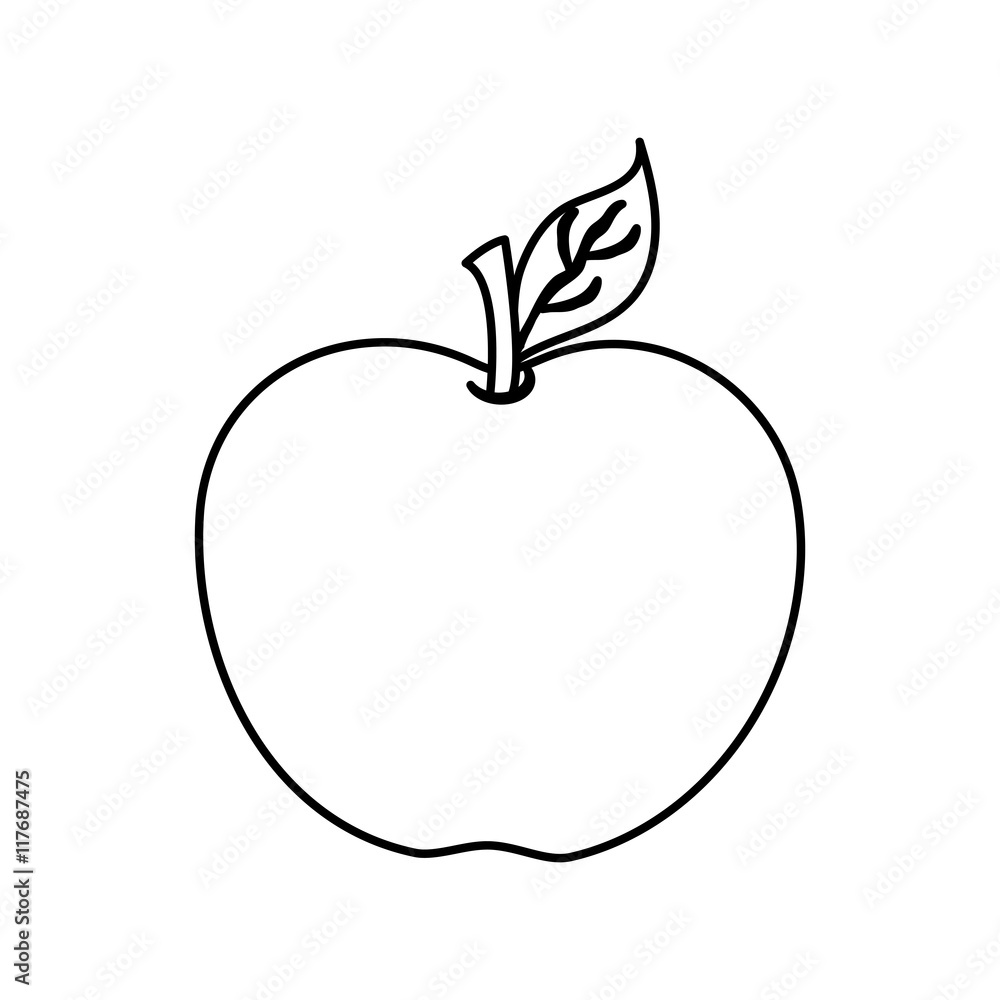 apple fruit healthy food icon. Isolated and flat illustration. Vector graphic apple fruit healthy food icon. Isolated and flat illustration. Vector graphic
