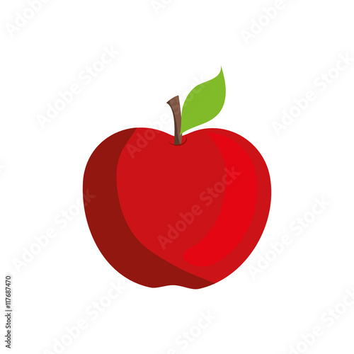 apple fruit healthy food icon. Isolated and flat illustration. Vector graphic