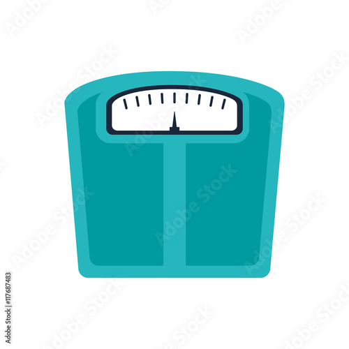 scale fitness healthy lifestyle icon. Isolated and flat illustration. Vector graphic
