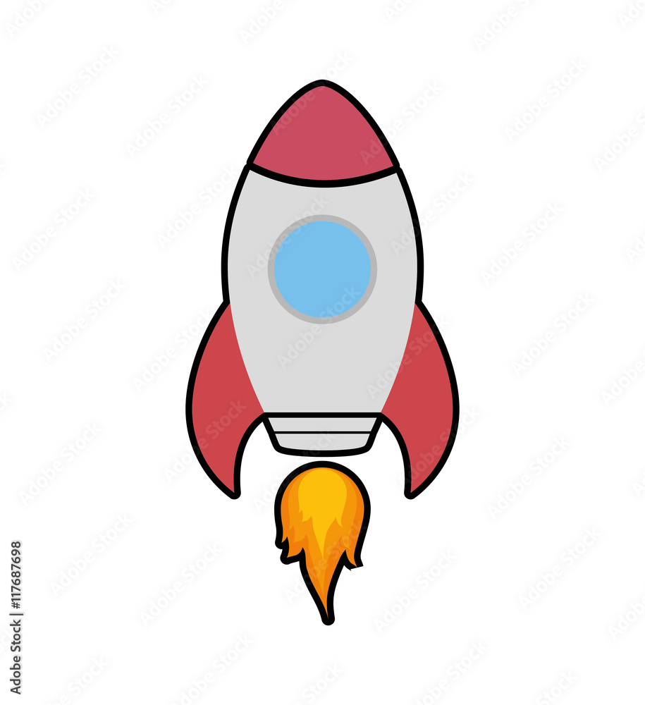Rocket spaceship science technology icon. Isolated and flat illustration. Vector graphic Rocket spaceship science technology icon. Isolated and flat illustration. Vector graphic