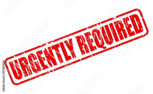 URGENTLY REQUIRED red stamp text