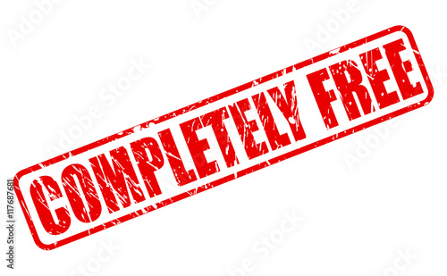 COMPLETELY FREE red stamp text