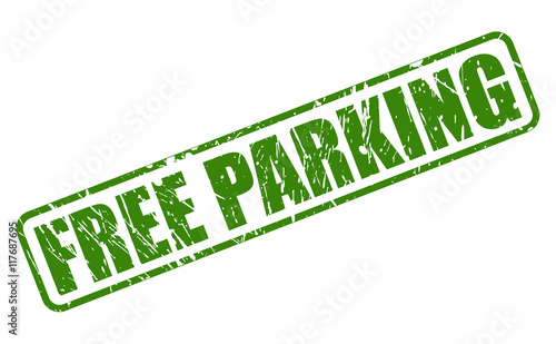 FREE PARKING green stamp text