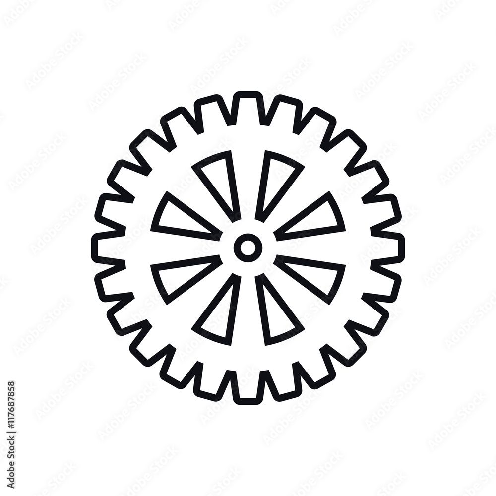 cog gear machine part technology icon. Isolated and flat illustration. Vector graphic cog gear machine part technology icon. Isolated and flat illustration. Vector graphic