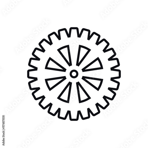 cog gear machine part technology icon. Isolated and flat illustration. Vector graphic
