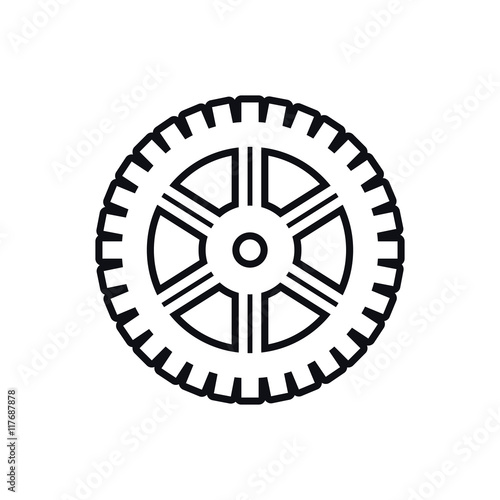 cog gear machine part technology icon. Isolated and flat illustration. Vector graphic