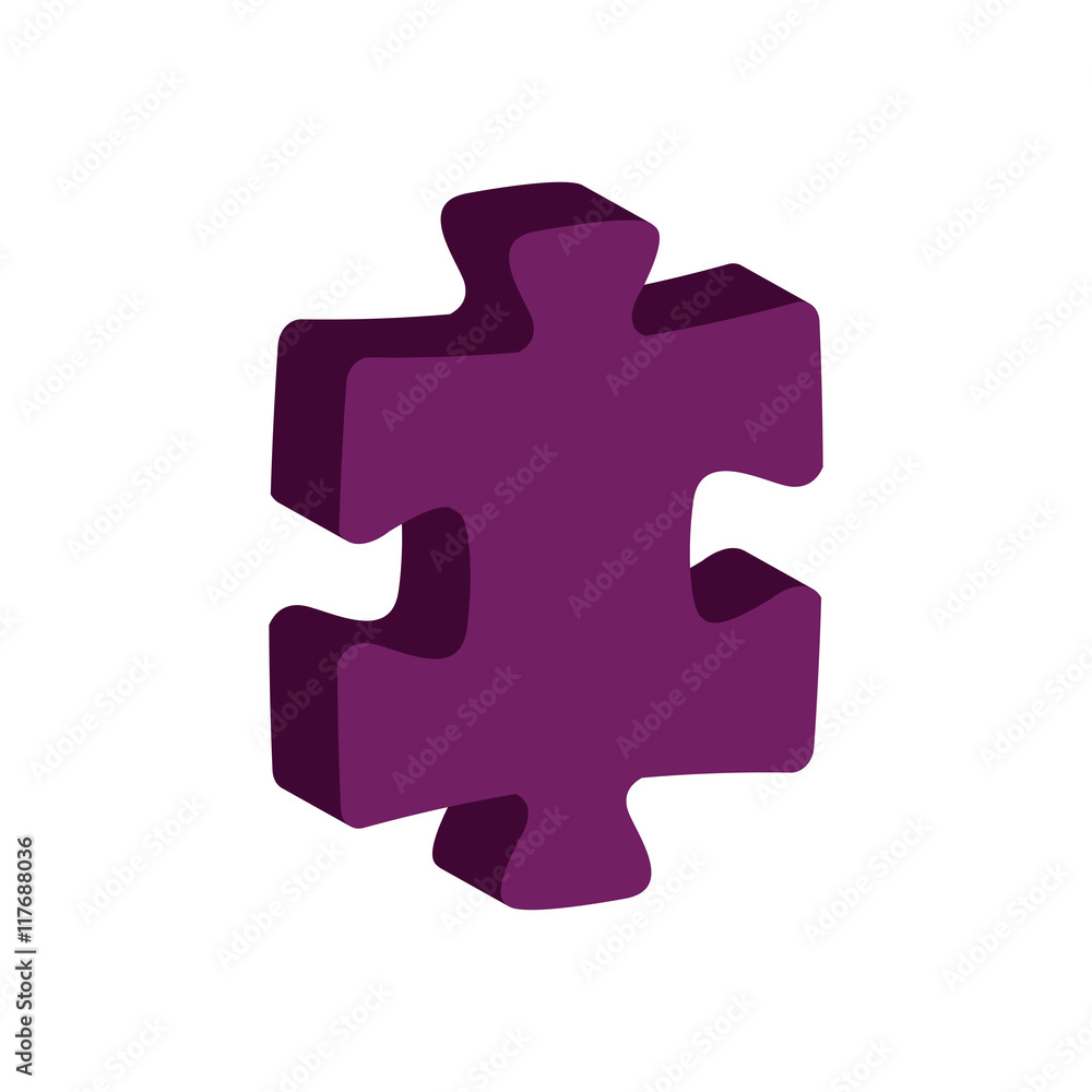 Obraz premium puzzle jigsaw game figure icon. Isolated and flat illustration. Vector graphic