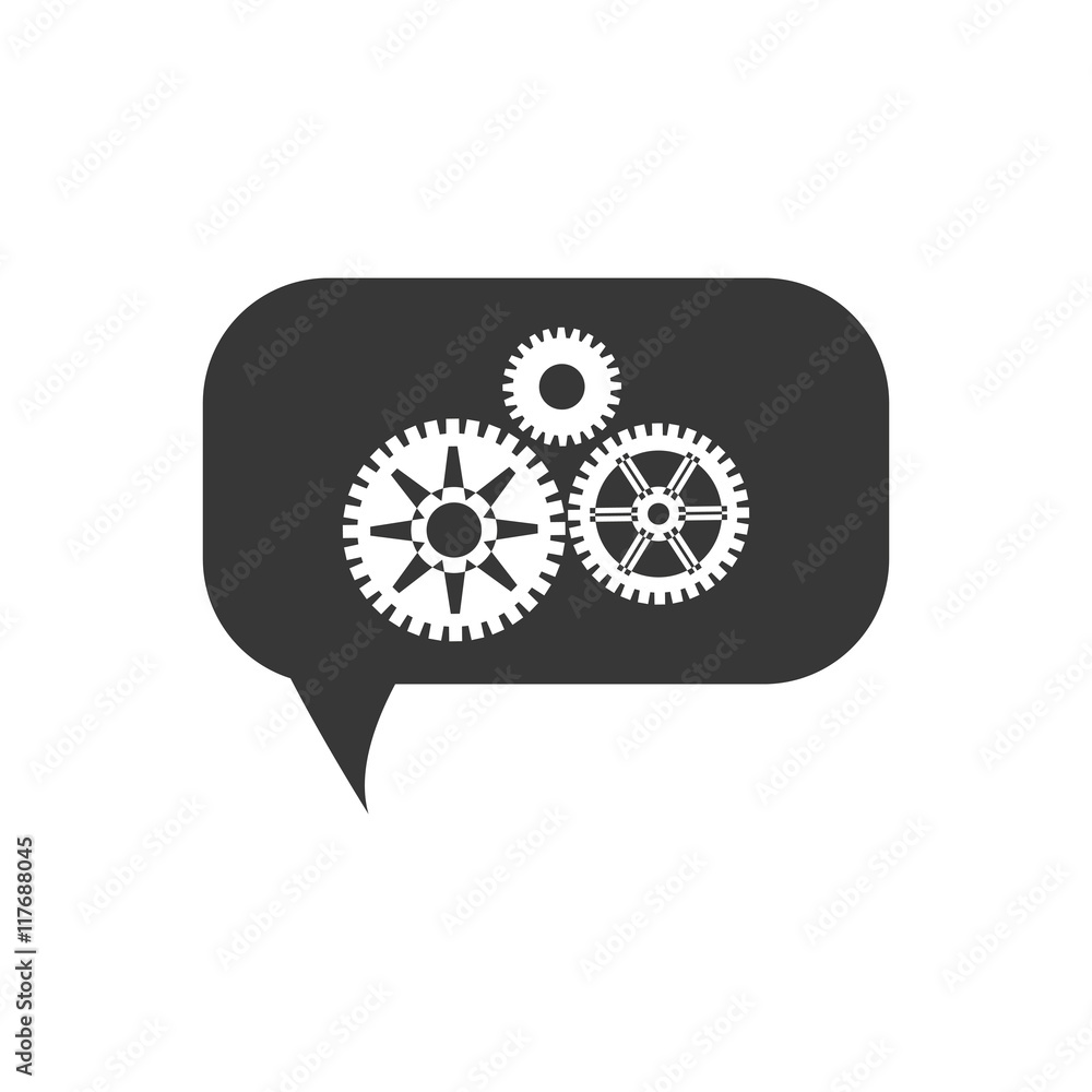 cog gear bubble machine part technology icon. Isolated and flat illustration. Vector graphic cog gear bubble machine part technology icon. Isolated and flat illustration. Vector graphic