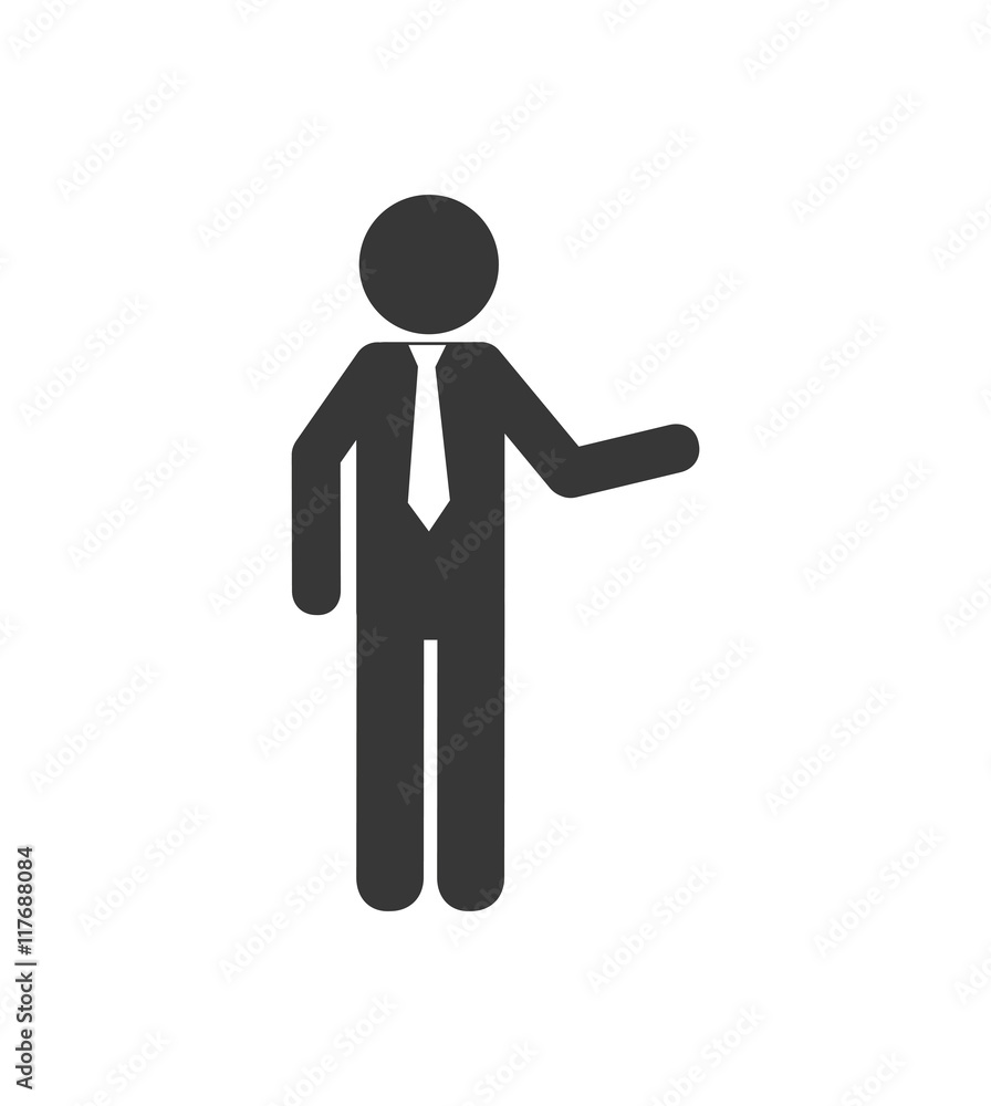 pictogram necktie person people figure icon. Isolated and flat illustration. Vector graphic pictogram necktie person people figure icon. Isolated and flat illustration. Vector graphic