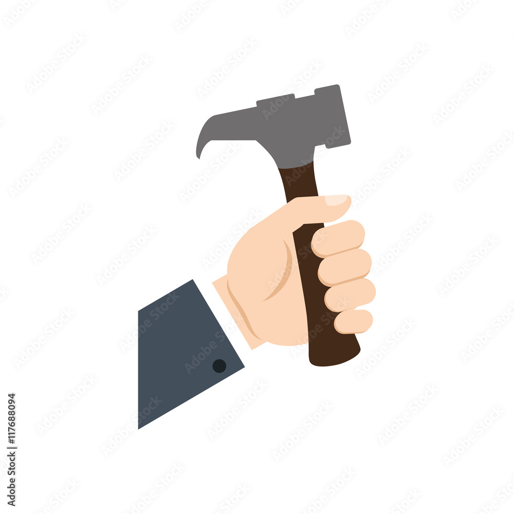 hammer hand tool construction repair icon. Isolated and flat illustration. Vector graphic hammer hand tool construction repair icon. Isolated and flat illustration. Vector graphic